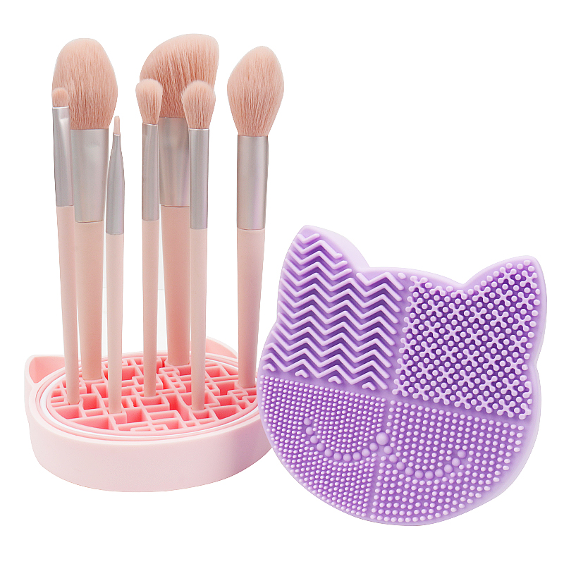 Beauty Makeup Box - Multi-Functional Silicone Makeup Brush Clean Mat