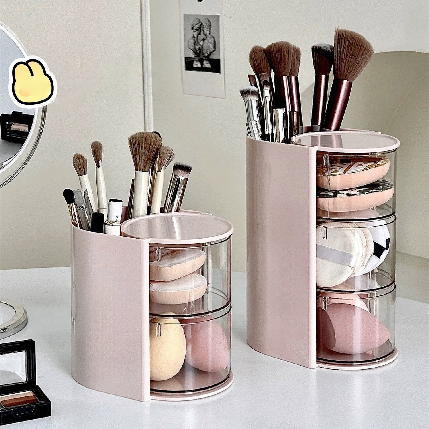 Beauty Makeup Blender - Rotating Cosmetic Storage Box, Used for