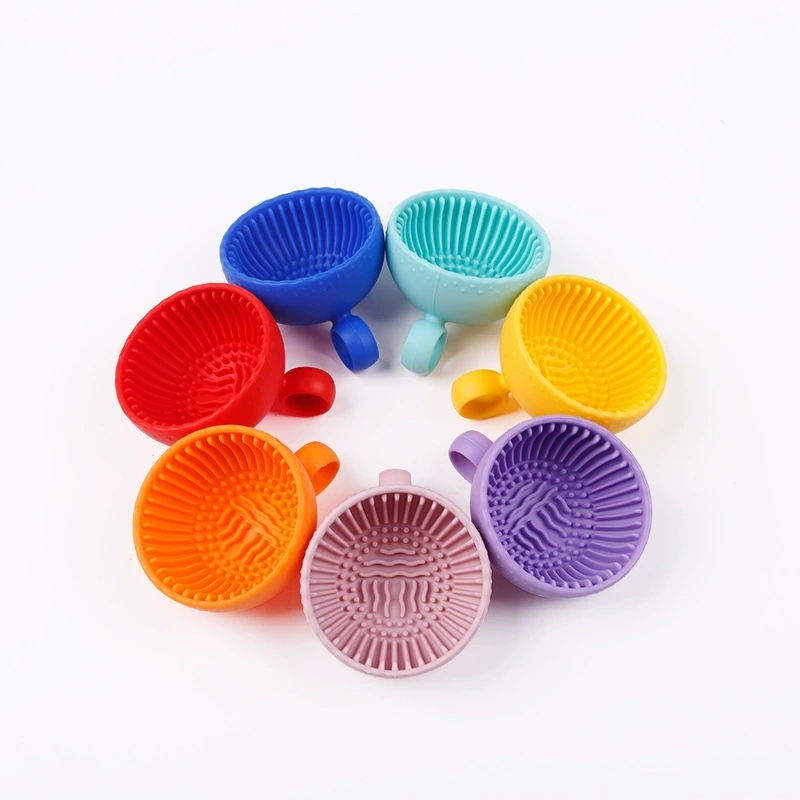 Beauty Makeup Blender - Silicone Makeup Brush Cleaner Bowl for