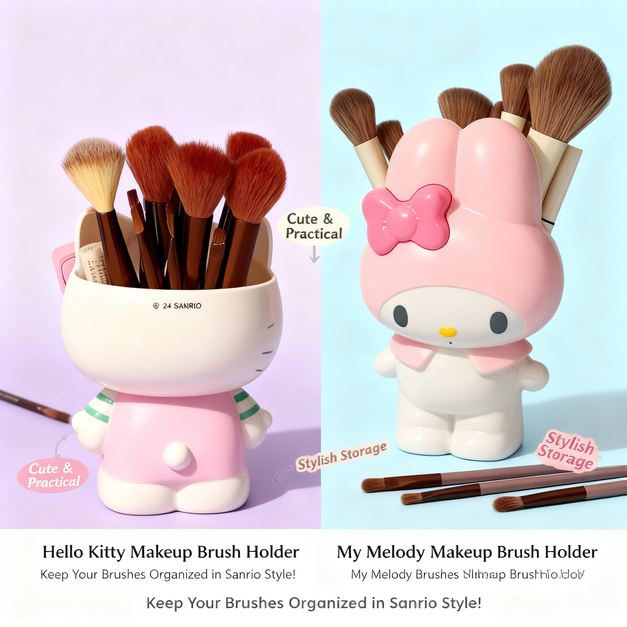 Beauty Makeup Box - My Melody Hello Kitty Makeup Brush