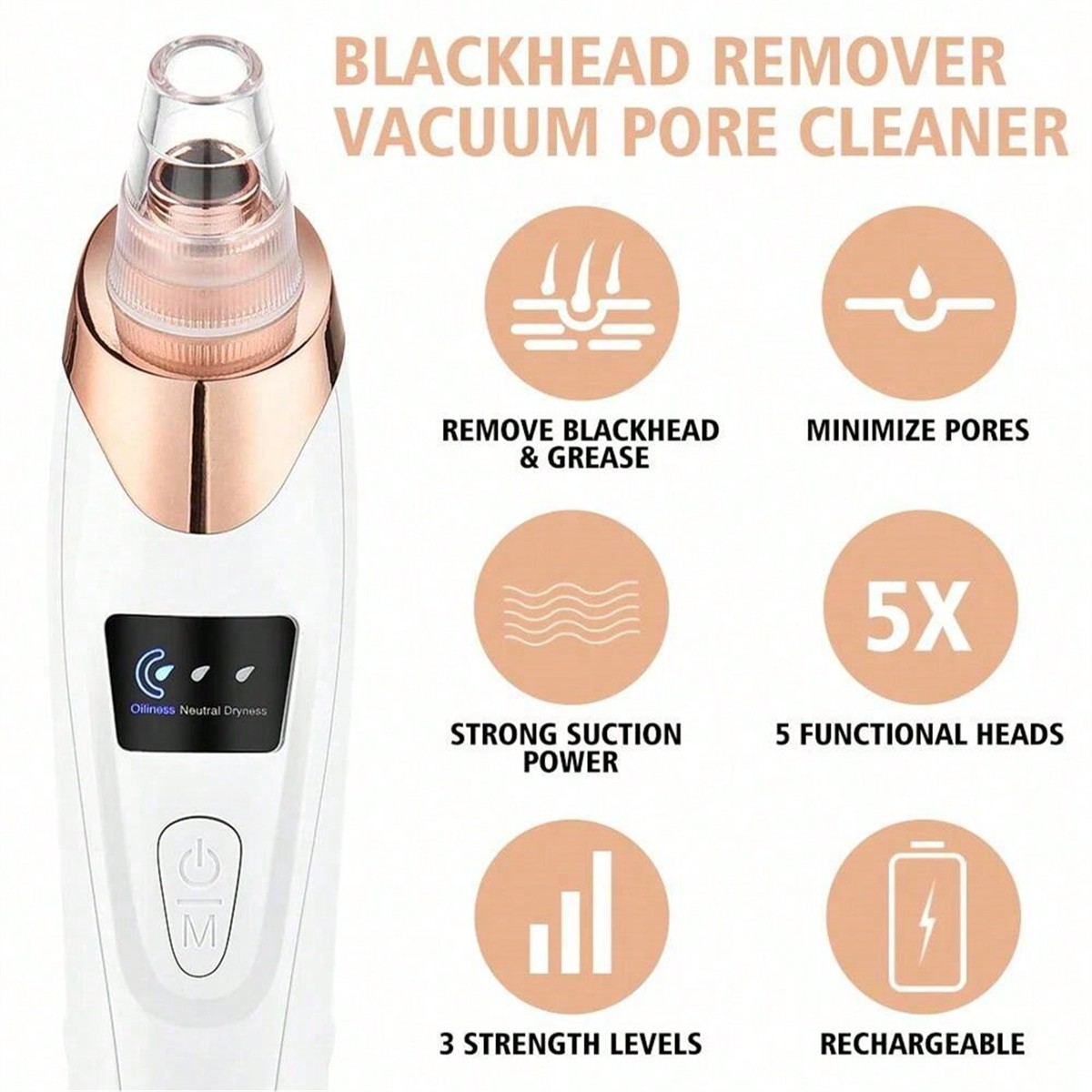 2026 Facial Pore Cleaner, 5 Su - Pore Vacuum recensione e prezzo