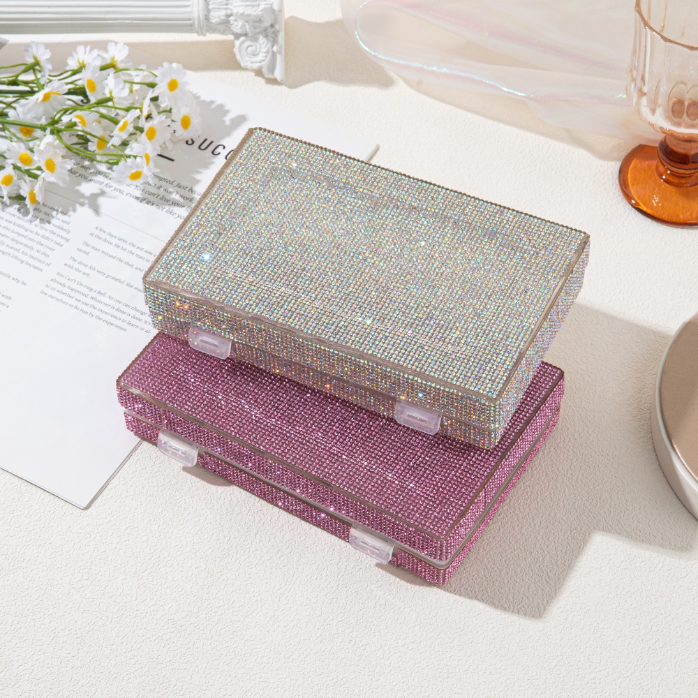Luxury Shiny Rhinestone Storag - Beauty Makeup Box recensione e prezzo