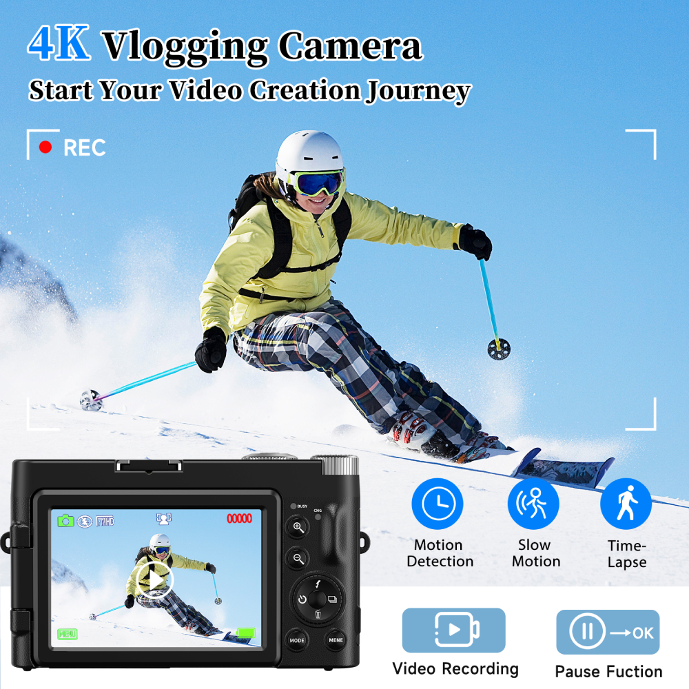 4K 48MP Compact Vlogging Camer - Beauty Makeup Camera recensione e prezzo
