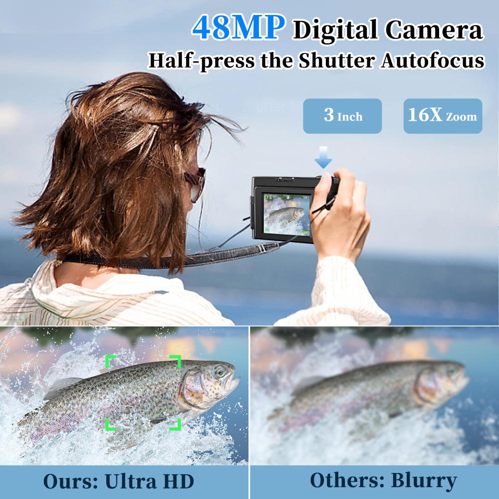 4K 48MP Compact Vlogging Camer - Beauty Makeup Camera recensione e prezzo