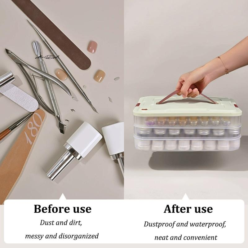 PVC Nail Polish Organizer UV G - Beauty Makeup Box recensione e prezzo