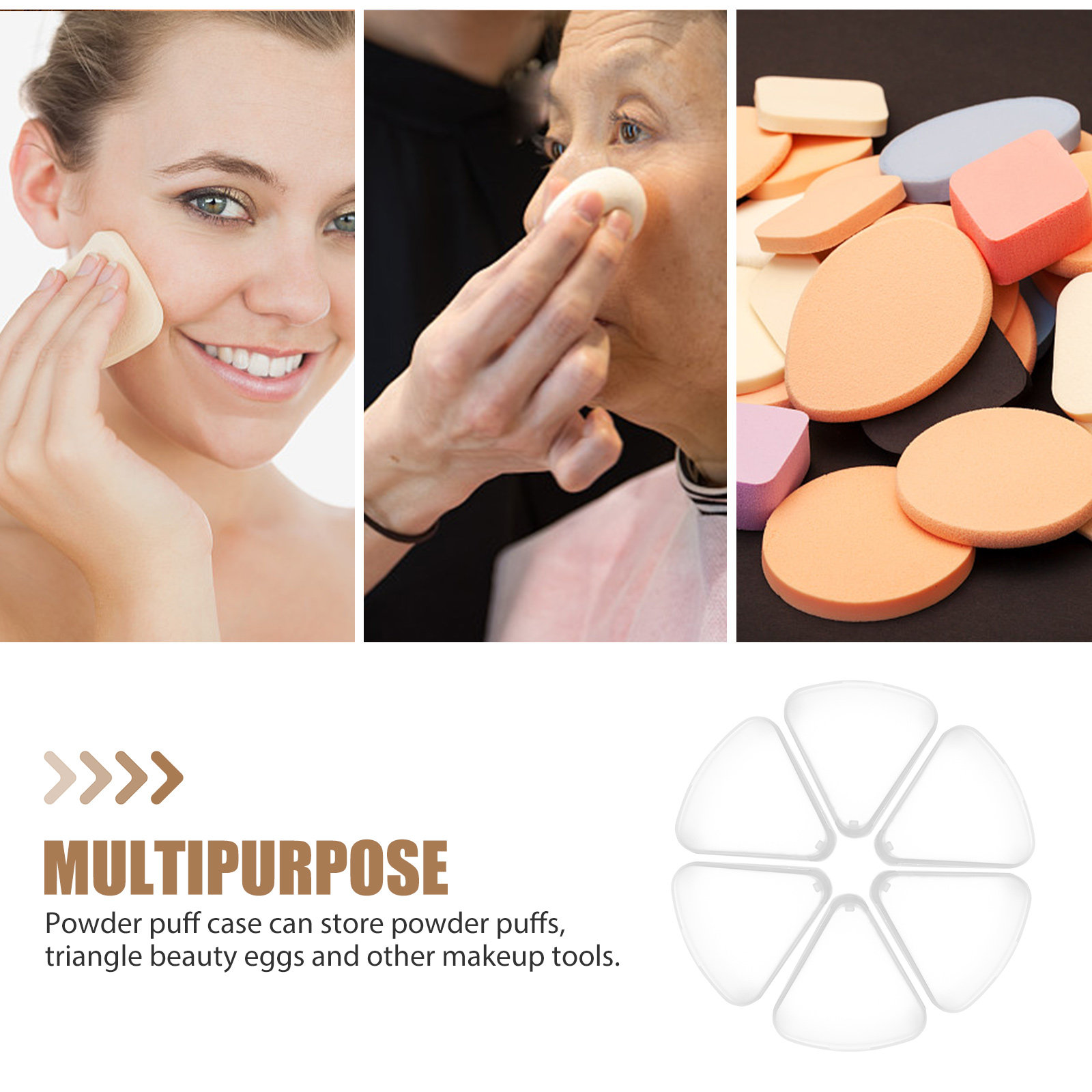 6Pcs Makeup Powder Puff Case T - Beauty Makeup Box recensione e prezzo