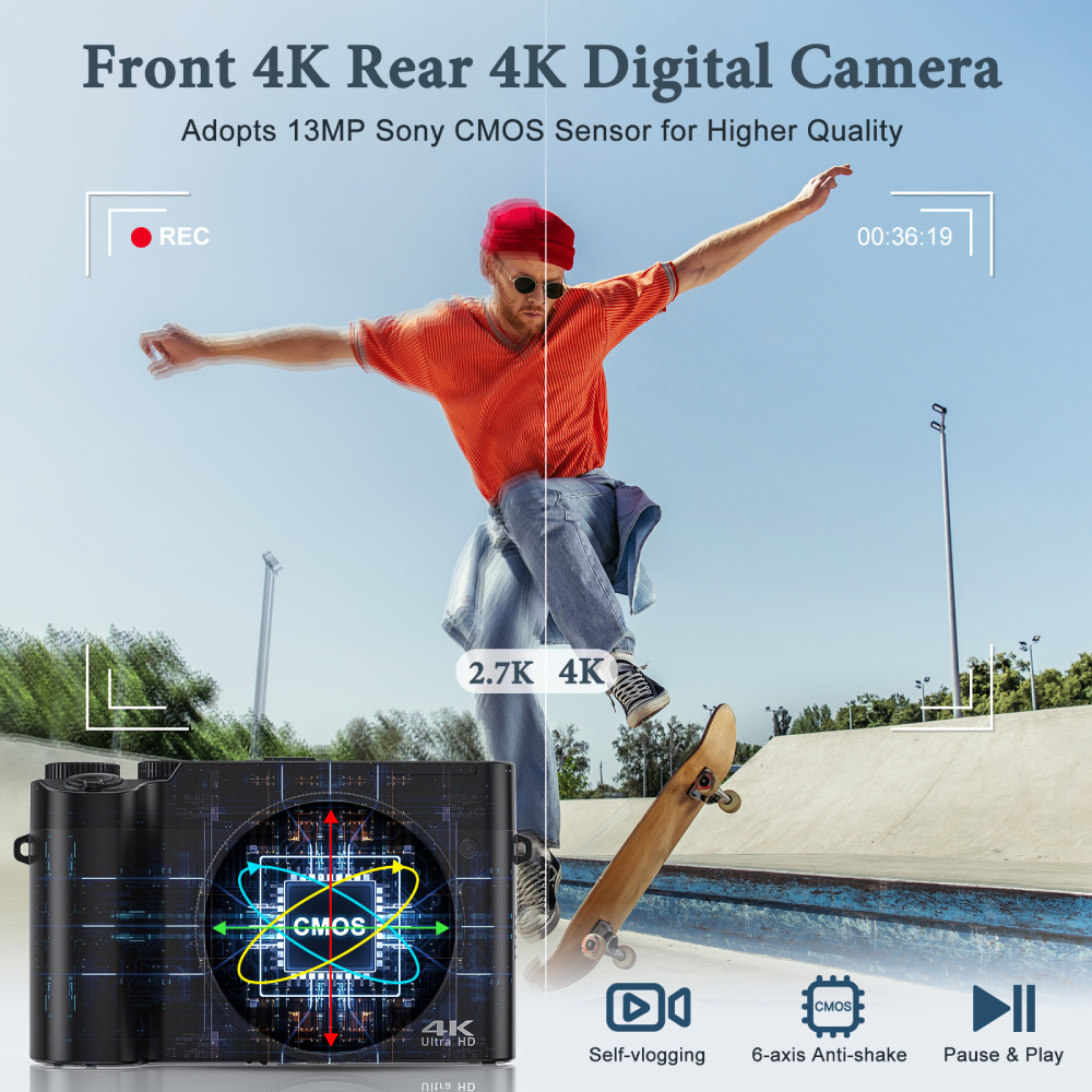 4K 64MP Digital Camera for Pho - Beauty Makeup Camera recensione e prezzo