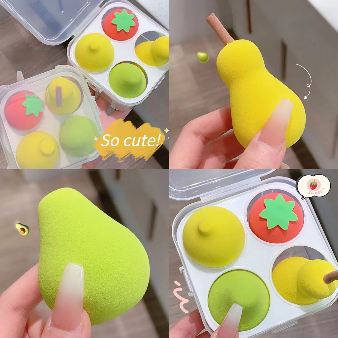 4Pcs/box Makeup Sponge Set Cut - Beauty Makeup Box recensione e prezzo