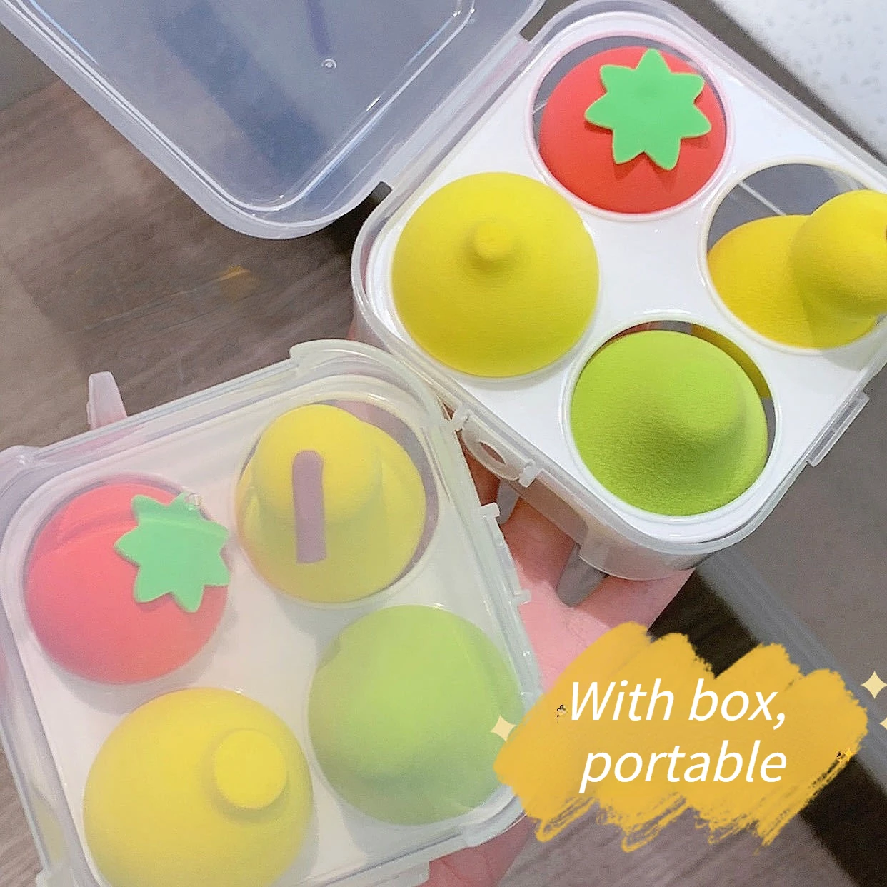 4Pcs/box Makeup Sponge Set Cut - Beauty Makeup Box recensione e prezzo